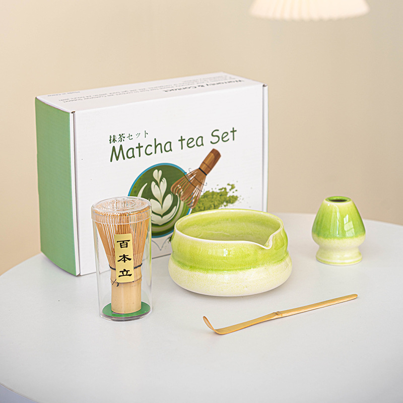 日本製ギフトボックスセット クロスボーダーインスタイル 抹茶ボウル 抹茶ティーセット 百本立陶器 クロスボーダー限定|undefined