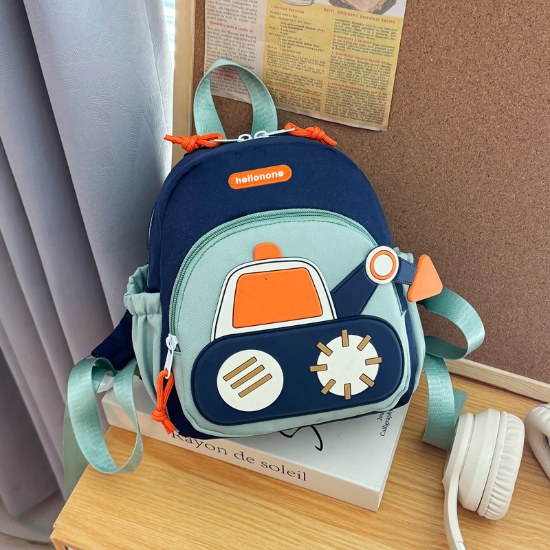 Anti-Lost Kidsren's Bag, Kindergarten School Bag, Boys and Girls, 1-3 Years Old, School Backpack, Car-Shaped, Lightweight and Burden-Reducing