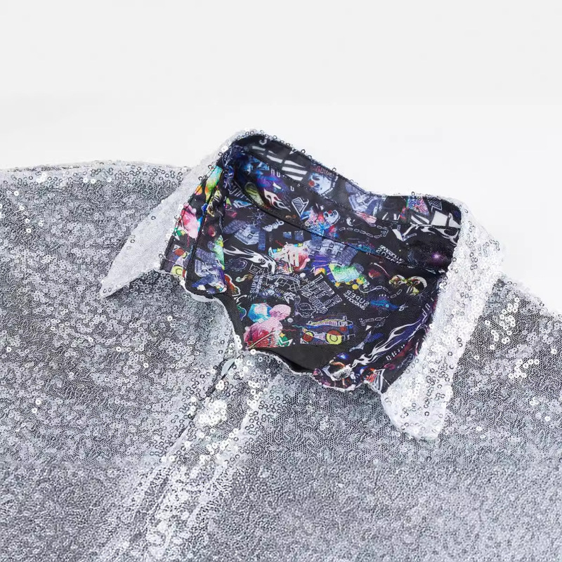 Cross-Border Men's T-Shirt Retro Disco Polo Men's Shirt 70S Carnival Clothing Burning Man T-Shirt
