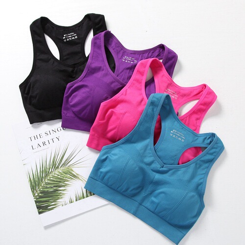 Cross-border seamless back-beautiful yoga sports chest-wrapped vest underwear without rims with chest pads racer-shaped vest tube top