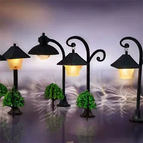 LED small street lamp, minifigure, creative decorations