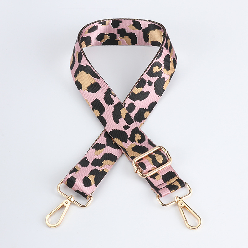 New Bag With Thickened Canvas Leopard Print Creative 38MM Single Shoulder Crossbody Adjustable Pressure Reducing Wide Shoulder Strap_voghion.com