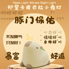 跨境热销脸兔硅胶小夜灯拍拍灯充电氛围灯创意床头小夜灯小台灯