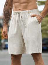 E 36293 Men's linen seven-point casual shorts ��ʿ�����߷���