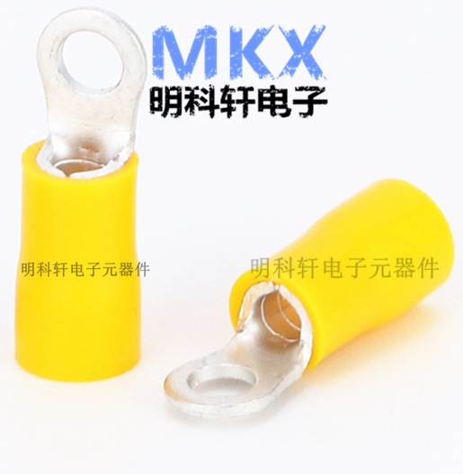 RV5.5-4S/4L/5/6/8/10冷压接线端子4-6平方PVC绝缘套圆形端子环保