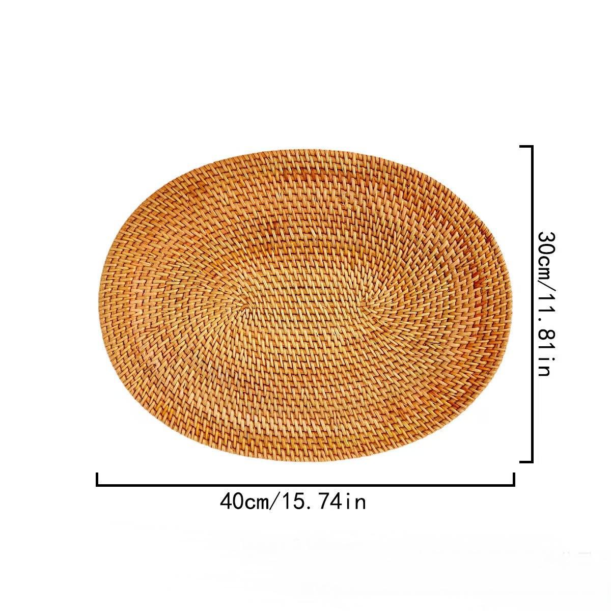 Cojín de taza de té tejido de caña artesanal, almohadilla de té tejida de hierba, almohadilla de taza de té, almohadilla de plato china, almohadilla de aislamiento térmico japonesa