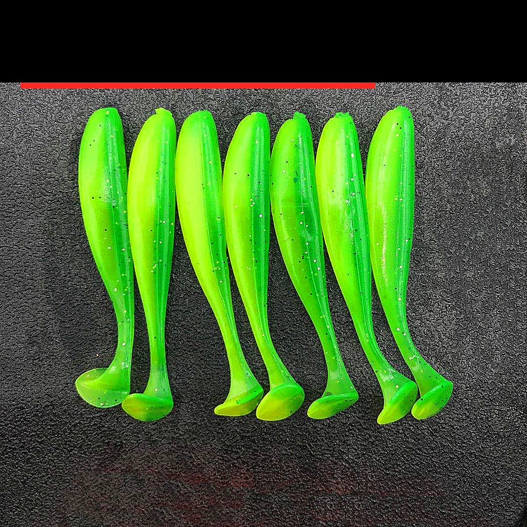 Shallow diving Paddle Tail Lures 10 Colors Soft Plastic Baits Bass Trout Saltwater Sea Fishing Lure