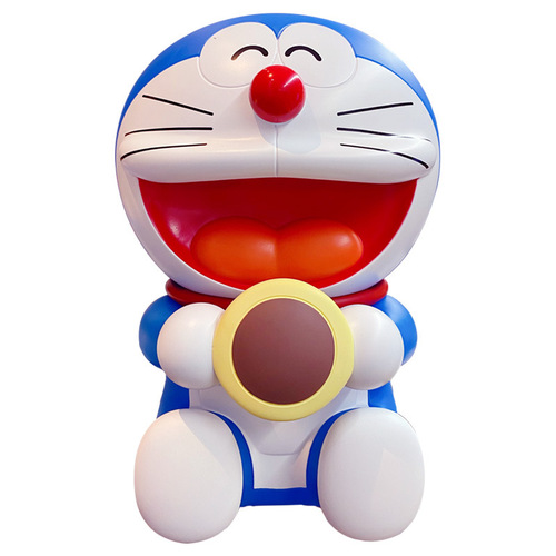 Genuine cartoon Doraemon large-capacity anti-fall piggy bank jingle cat male and female children piggy bank home ornaments