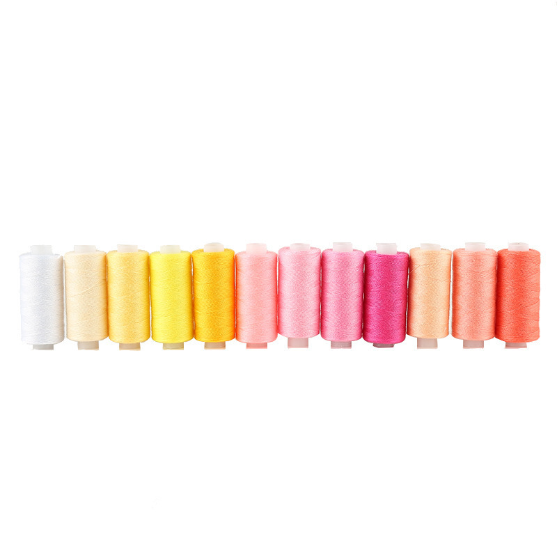 Hilo de coser transfronterizo de 100 colores Hilo pequeño Hilo de poliéster Hilo de carrete Hilo de costura tejido a mano Hilo de ropa Hilo de máquina de coser
