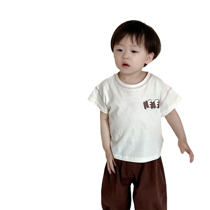 Ropa de verano para bebés delgados, camisetas de manga corta para niños, pantalones a prueba de mosquitos, ropa de verano para niños coreanos, ropa de verano para bebés