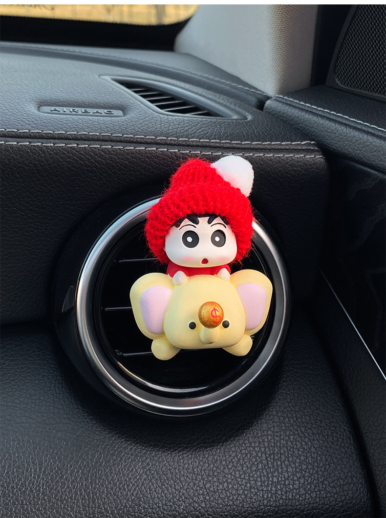 Cute auspicious small new car aromatherapy car air outlet decoration products expansion incense stone car accessories ornaments wholesale
