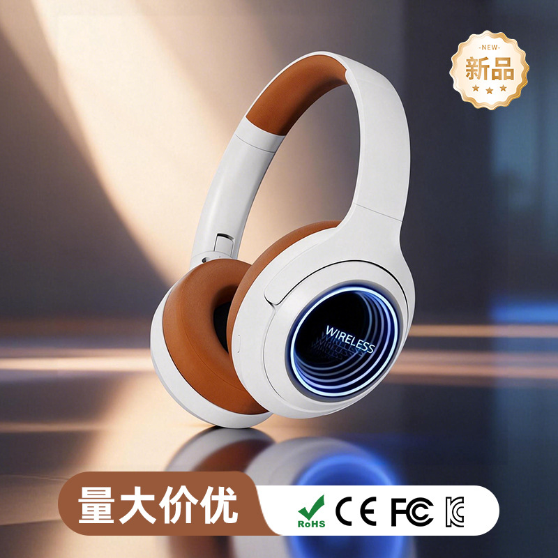 2026 nuevos auriculares auriculares RGB luminoso catoscopio llamadas inalámbricas reducción de ruido auriculares Bluetooth
