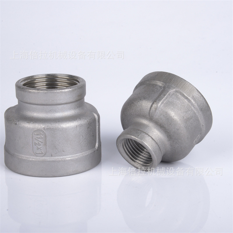 TENHEFLOW 不锈钢304变径内丝管箍1"-1/2"内丝异径直通接头 铸件