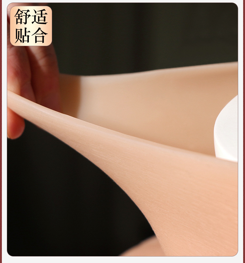 Silicone Cross-Dressing Prosthetic Breast Forms, Skin-Tone F-Cup Wearable Fake Breasts — detail image 17