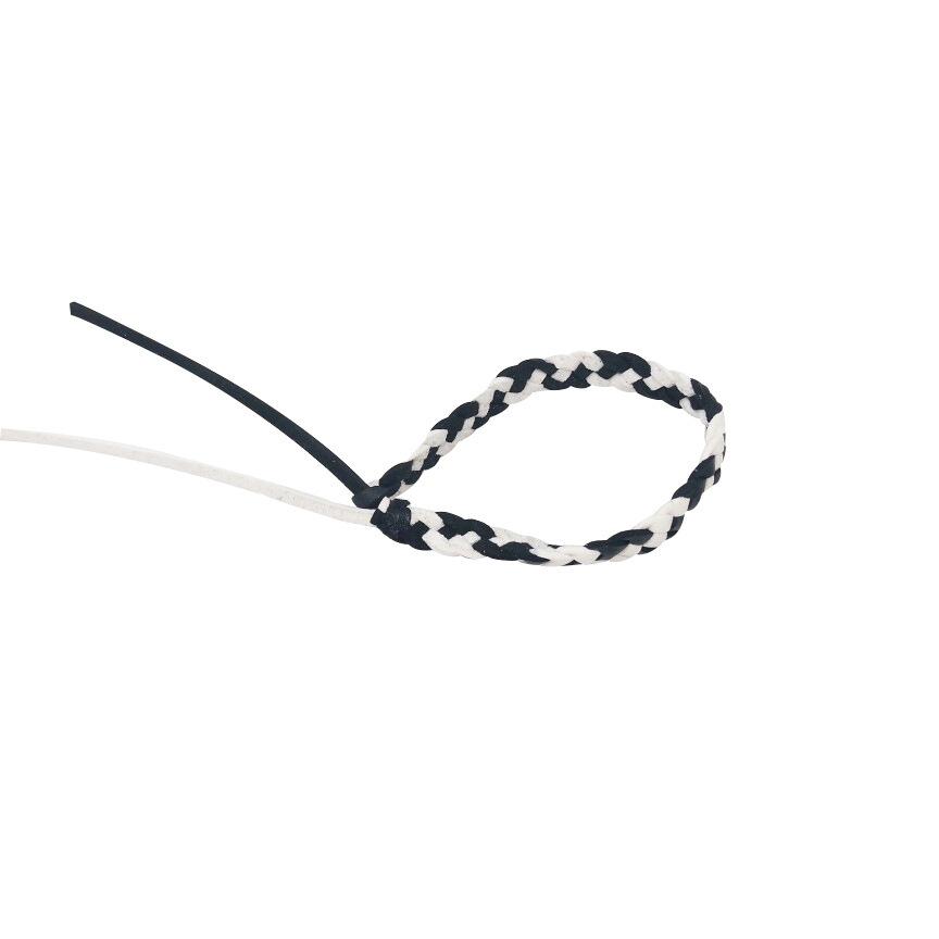 화이트+블랙 [가죽팔찌] (네이키드)