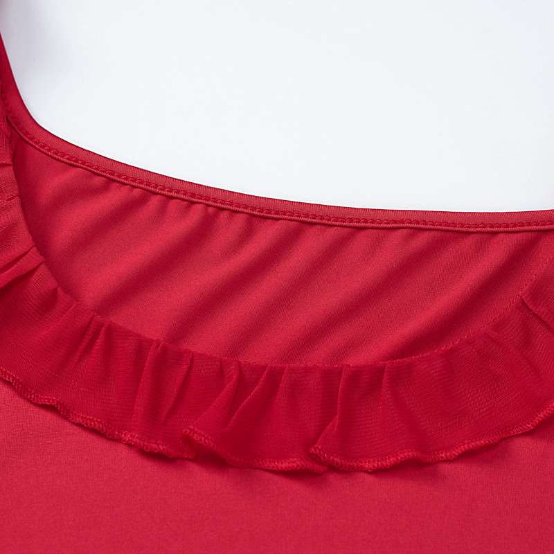 Title 20, Kadınlar için seksi fırfırlı elbise, yüksek yır...