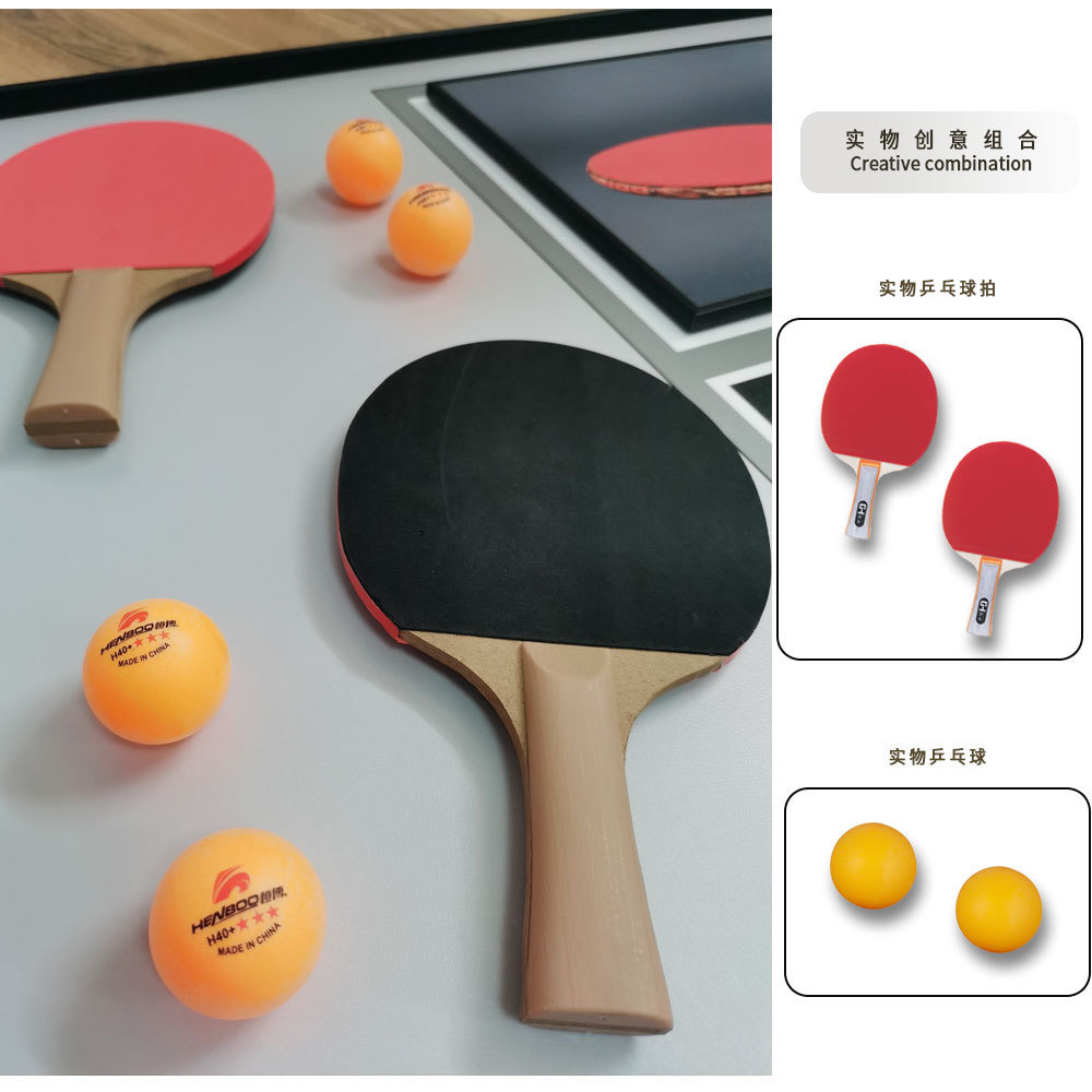 Tenis de mesa colgando pintura sofá Fondo pared bádminton tridimensional real pintura decorativa pasillo corredor mural