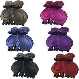 简约复古版2.5厘米小号立体蝴蝶款彩色塑料抓夹 刘海碎发女士发夹