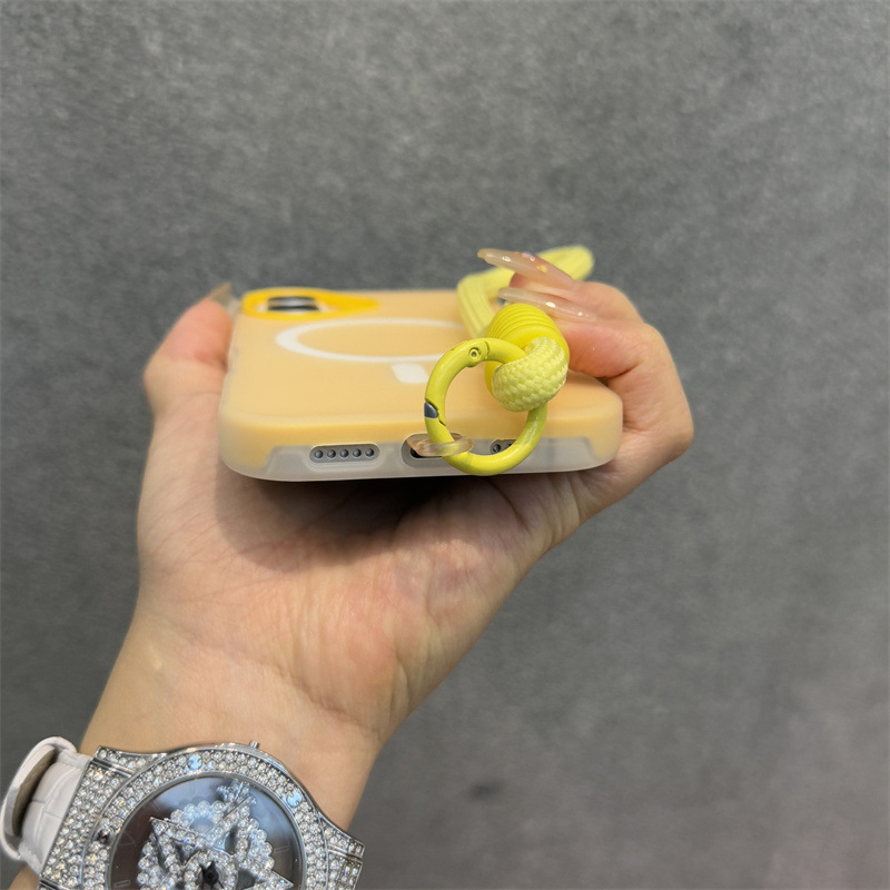 适用苹果16磁吸手机壳带挂绳手腕带iPhone15ProMax新款13全包14套|undefined