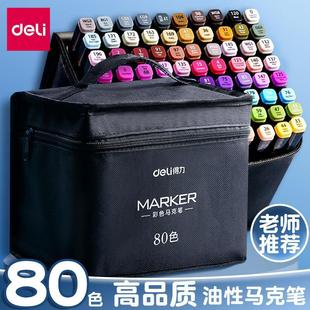 Deli 70806 Double Head Marker suit Alcohol Ink Color Painting Pen Watercolor Animation Pen for Students
