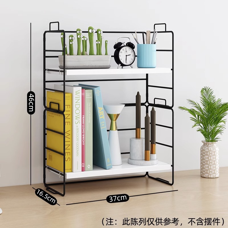 더블 레이어 37X17X46CM 화이트 블랙 랙