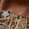 Design earrings, universal necklace, chain for key bag , light luxury style, trend of season, with snowflakes, internet celebrity
