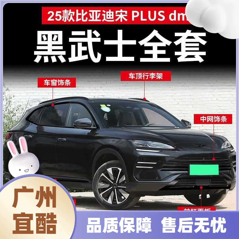 Комплект для чернения переднего бампера BYD Song, черные накладки на окна, тюнинг экстерьера