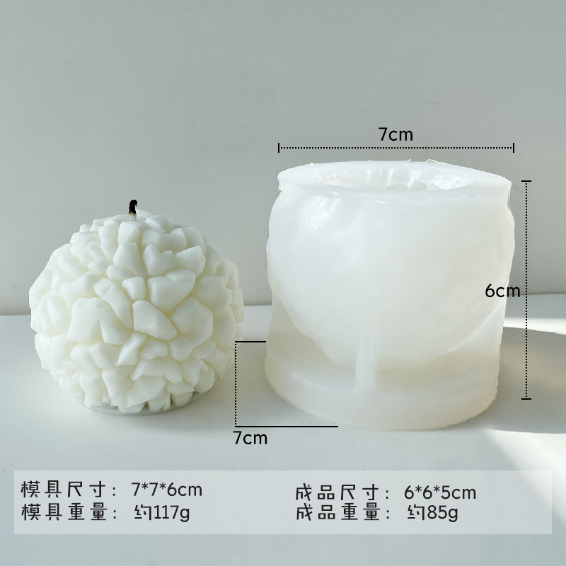 Jiahuimei creativo geométrico aromaterapia vela decoración molde DIY artesanal jabón pastel hornear molde de silicona