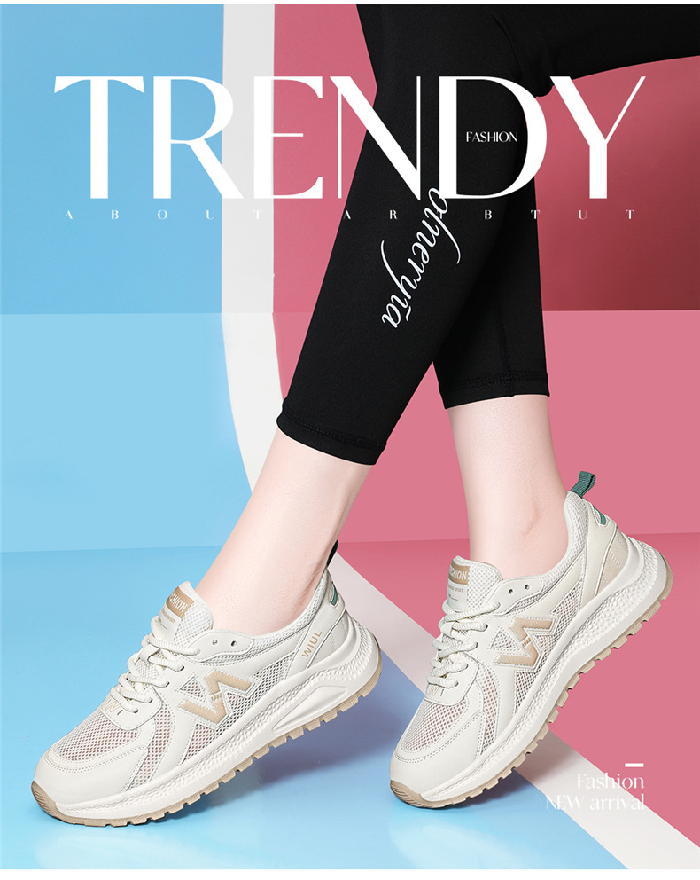 Giày sneaker nữ đế dày lưới thoáng khí mùa hè 2025 — JST 7150m Lưới đơn màu tím, Mạng đơn thẻ JST 7150m chi tiết 2