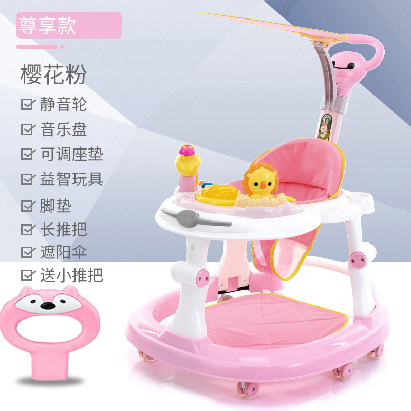 Baby Walker anti-o-pierna multifuncional resistente a la caída anti-Flip niña niño bebé ayuda para caminar carro portátil en forma de U image 20