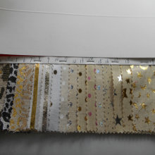 亚面棉印花烫金豹纹 圆点 斑马纹麻棉涂成烫金银工艺包装鞋包面料