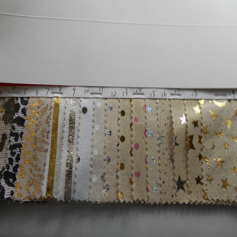 亚面棉印花烫金豹纹 圆点 斑马纹麻棉涂成烫金银工艺包装鞋包面料