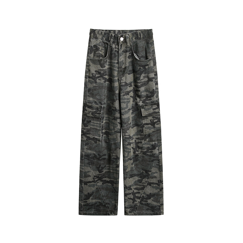 Autumn Japanese trend camouflage retro trousers