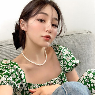 FEVER same pearl necklace female collarbone chain 2025 new tide light luxury temperament legal necklace