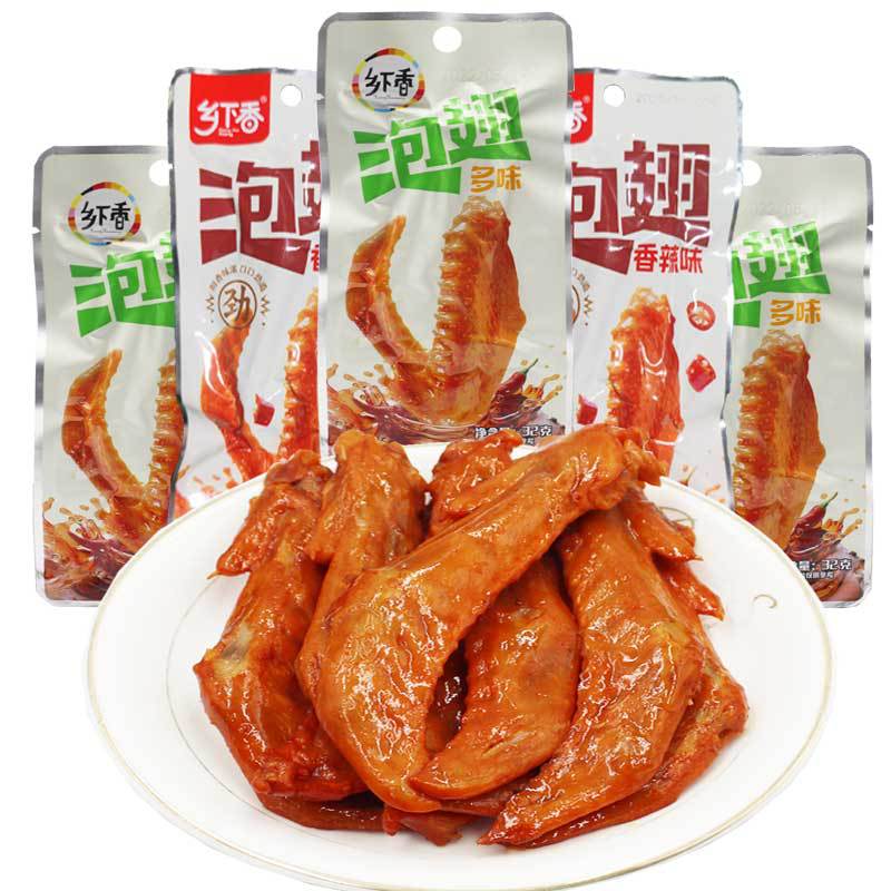 乡下香多味泡翅鸭翅中香麻辣鸭翅膀柠檬酸辣味肉食酱卤鸭翅尖零食