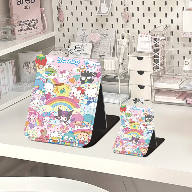 サンリオミラー クロミ折りたたみミラー シナモンドッグ ハローキティ パチャドッグメロディー 卓上化粧鏡|undefined