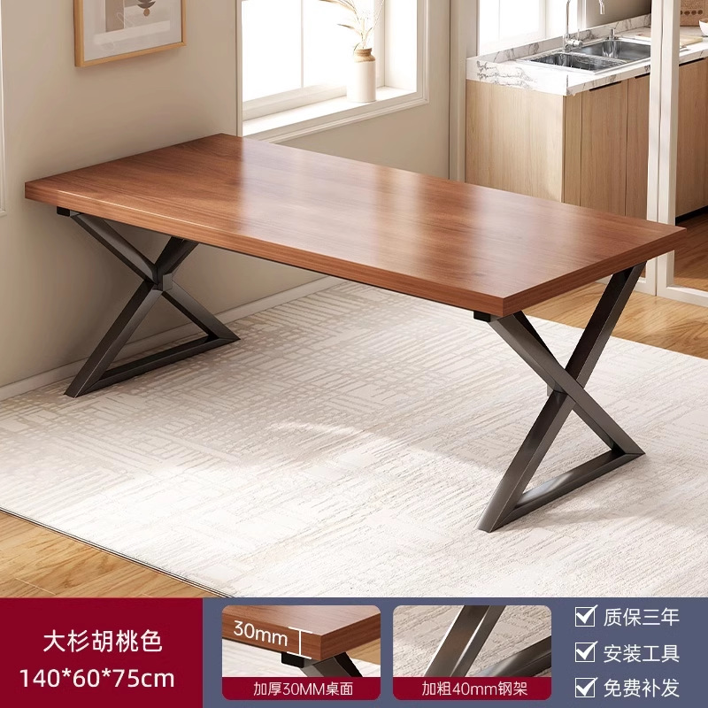 Mesa de comedor doméstica pequeña mesa de comedor simple rectangular barbecue restaurante de comida rápida restaurante de comedor comercial combinación de mesa y silla