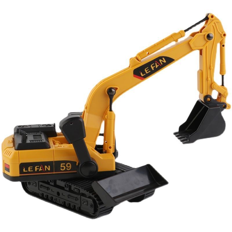 Toy excavator large hand-cranked engineering vehicle fall-resistant children's simulation multi-functional digging bulldozer boy a generation of hair