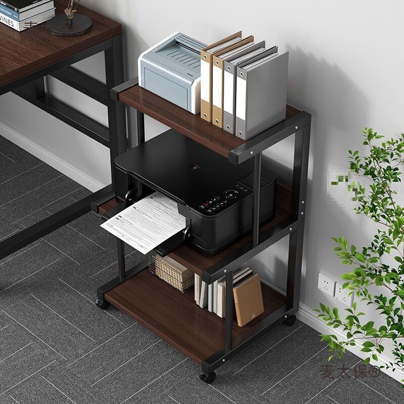 ⇖ Printer Rack Office Floor-Standing Rack Multi-Layer Mobile Workstation Computer Main Metabo with Rollers