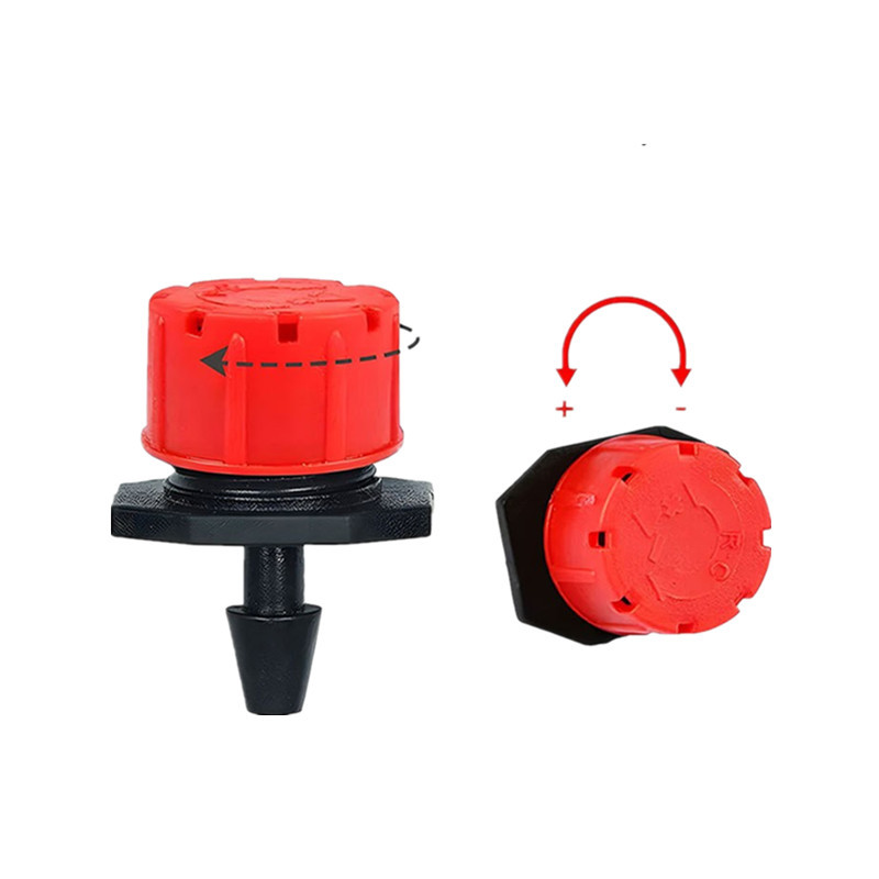 Mayorista pequeño sombrero rojo de ocho agujeros goteo de caudal ajustable rojo sombrero de goteo de riego de jardín remoción de polvo humidificación goteo micro pulverización