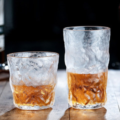 冰川杯北歐ins風簡約高顏值水杯冰川紋玻璃杯水杯紅酒杯咖啡杯子