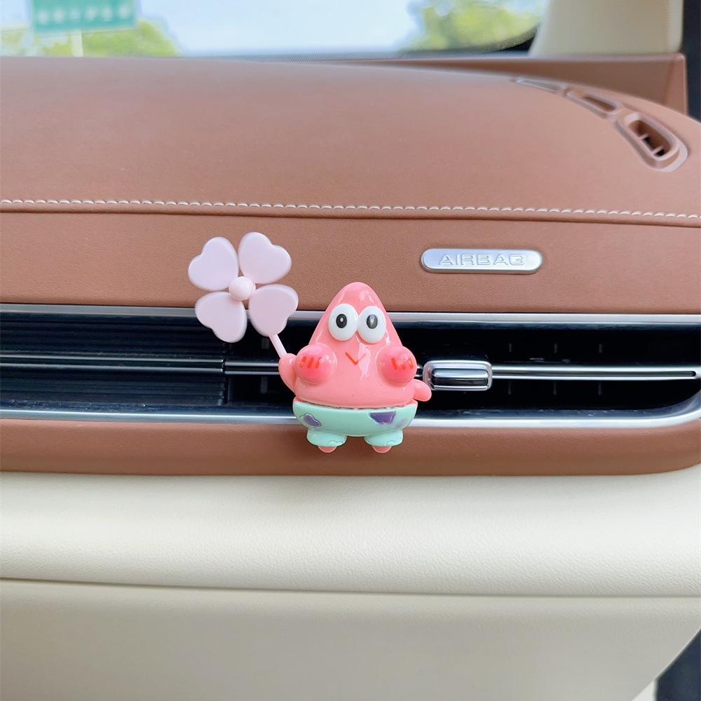 Decoración de la salida de aire del coche coche creativo dibujos animados lindo interior del coche aire acondicionado boca aromaterapia clip de perfume accesorios ligero
