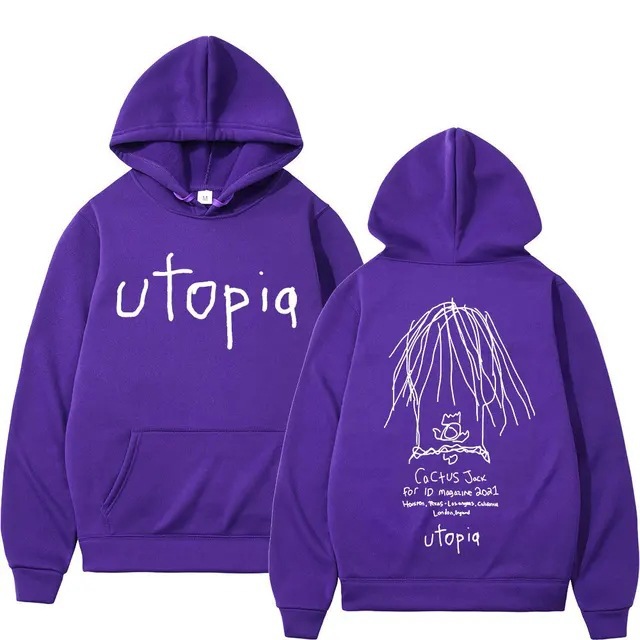 Rapper Cactus Jack Utopia Graphic Hoodie Men Women Fashion n