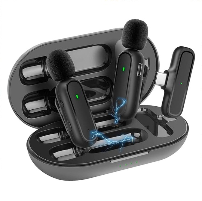 Micrófono de clip de cuello inalámbrico transfronterizo teléfono móvil al aire libre transmisión en vivo computadora radio reducción de ruido Bluetooth 2,4g mini micrófono