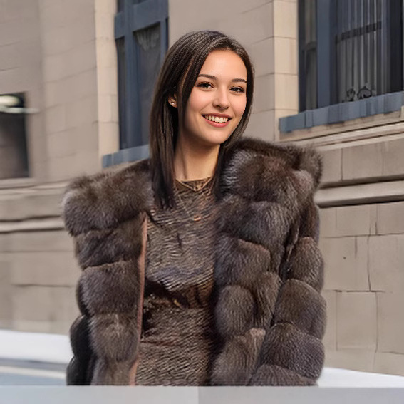 Genuine Mink Fur Coat Long Women's Hooded Warm Coat 2025 Winter