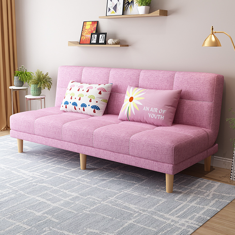 Fábrica directa sofá de piel de gato garra sala de estar pequeña casa de alquiler tienda de ropa doble plegable multifuncional dos