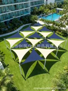 Triangular Sunshade Sail Canopy 420D Rainproof, Sun-Resistant, Tear-Resistant Outdoor Sunshade for Car, Courtyard, Terrace, and Rain Shelter