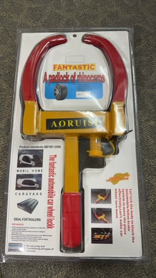 Horn Vise Lock Car Anti-Theft Car lock - blister-pack-48cm-2kg-plastic-plum-blossom-lock-core