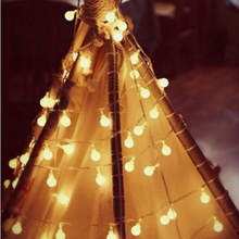 磨砂小圆球LED灯串 ins婚礼地摊装饰灯圣诞彩灯串灯网红直播背景