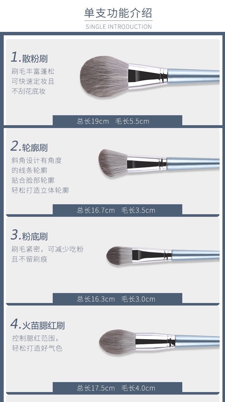 14-Piece Makeup Brush Set for Beginners, Ultra Soft Complete Powder Brush Set, Eyeshadow Brushes, Blush Brushes, Beauty Tools